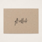 Geschenkgutschein für Rustikal-Business-Logos (Vorderseite)