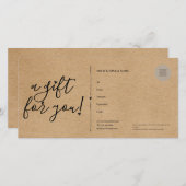 Geschenkgutschein für rustikale Kraft (Vorne/Hinten)