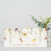 Geschenkgutschein für rustikale Wildblume (Stehend Vorderseite)