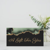 Geschenkgutschein für "Sage green" und "Gold" (Stehend Vorderseite)