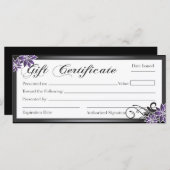 Geschenkgutschein für Salon und Wellness-Center (Vorne/Hinten)