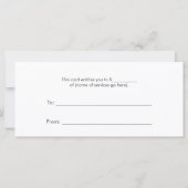 Geschenkgutschein für Salon- und Wellness-Center-S (Rückseite)