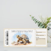 Geschenkgutschein für Schildkrötenliebhaber Einladung (Stehend Vorderseite)