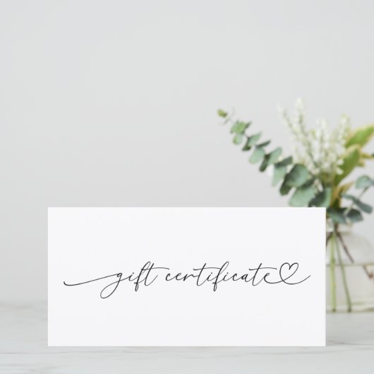 Geschenkgutschein für Schlichtes Geschäftslogo für (Stehend Vorderseite)