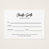 Geschenkgutschein für Schwarz und Weiß (Rückseite)