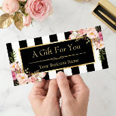 Geschenkgutschein für Schwarz-weiße Streifen aus G