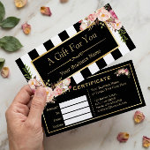 Geschenkgutschein für Schwarz-weiße Streifen aus G