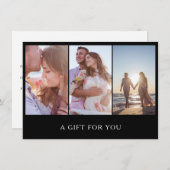 Geschenkgutschein für Schwarze FotoCollage (Vorne/Hinten)