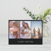 Geschenkgutschein für Schwarze FotoCollage (Stehend Vorderseite)