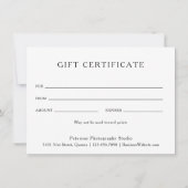 Geschenkgutschein für Schwarze FotoCollage (Rückseite)