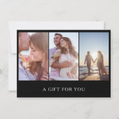 Geschenkgutschein für Schwarze FotoCollage (Vorderseite)