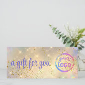 Geschenkgutschein für simulierten Glitzer (Stehend Vorderseite)