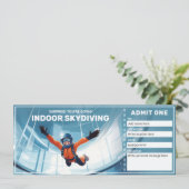 Geschenkgutschein für Skydiving-Indoor, Ticket für Einladung (Stehend Vorderseite)