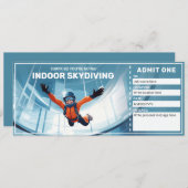 Geschenkgutschein für Skydiving-Indoor, Ticket für Einladung (Vorne/Hinten)