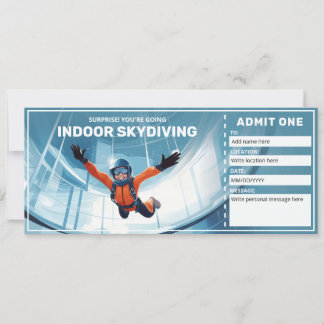 Geschenkgutschein für Skydiving-Indoor, Ticket für Einladung