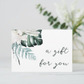 Geschenkgutschein für smaragdgrüne Blume (Stehend Vorderseite)