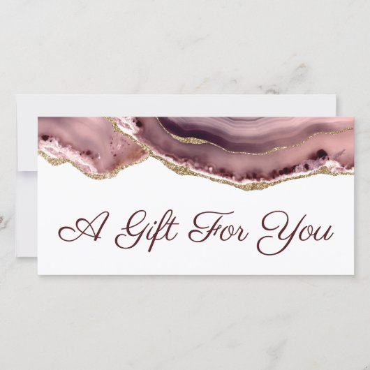 Geschenkgutschein für staubige Rose (Vorderseite)