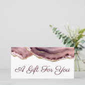 Geschenkgutschein für staubige Rose (Stehend Vorderseite)