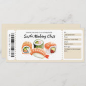 Geschenkgutschein für Sushi Making-Klasse Einladung (Vorne/Hinten)