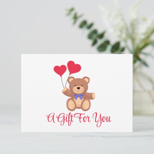 Geschenkgutschein für Teddy Memory Bear (Stehend Vorderseite)