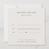 Geschenkgutschein für tropische Blätter mit schwar Einladung (Rückseite)