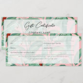 Geschenkgutschein für tropische Firmenlogos (Vorne/Hinten)