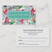 Geschenkgutschein für tropisches Muster Rabattkarte (Vorne/Hinten)