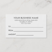 Geschenkgutschein für tropisches Muster Rabattkarte (Rückseite)