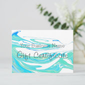 Geschenkgutschein für Türkis-Blaues Meer (Stehend Vorderseite)