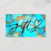 Geschenkgutschein für Türkis Visitenkarte (Vorderseite)