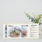 Geschenkgutschein für Überraschen China Boarding Einladung (Stehend Vorderseite)