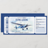 Geschenkgutschein für überraschende Flying Lessons Einladung (Vorne/Hinten)