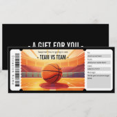 Geschenkgutschein für Überraschungsbasketball Einladung (Vorne/Hinten)