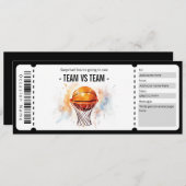 Geschenkgutschein für Überraschungsbasketball Einladung (Vorne/Hinten)