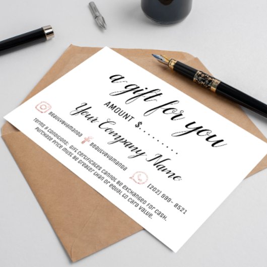 Geschenkgutschein für Unternehmen einfach Logo