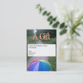 Geschenkgutschein für Visitenkarten von RoseWrits Rabattkarte (Stehend Vorderseite)