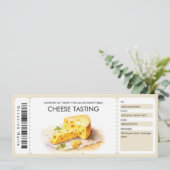 Geschenkgutschein für Wasserfarbenkäse Einladung (Stehend Vorderseite)