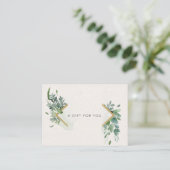 Geschenkgutschein für weiche Aquarellfarben Visitenkarte (Stehend Vorderseite)