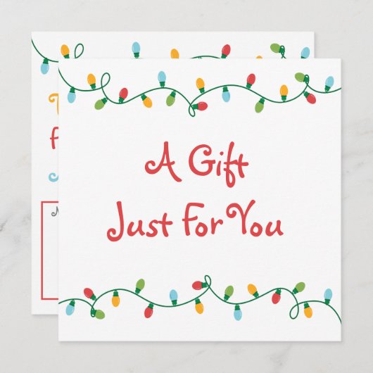 Geschenkgutschein für Weihnachtsbeleuchtung (Vorne/Hinten)