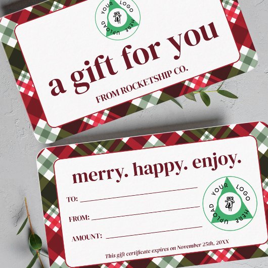 Geschenkgutschein für Weihnachtsfeiertage Visitenkarte