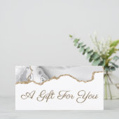 Geschenkgutschein für Weißgrau (Stehend Vorderseite)