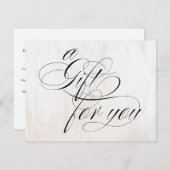 Geschenkgutschein für Weißwaschholz (Vorne/Hinten)