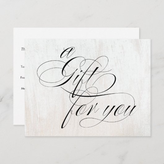 Geschenkgutschein für Weißwaschholz (Vorne/Hinten)