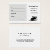 Geschenkgutschein für Wellness-Center Stones (Vorne & Hinten)