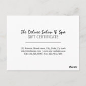 Geschenkgutschein für Wellness-Center Stones Postkarte (Rückseite)