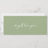 Geschenkgutschein für zeitgenössische zeitgenössis (Vorderseite)