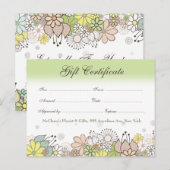 Geschenkgutschein Geschäft Postkarte (Vorne/Hinten)