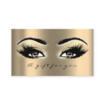 Geschenkgutschein Geschenk Gold Lashes Makeup Arti