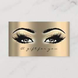 Geschenkgutschein Geschenk Gold Lashes Makeup Arti Rabattkarte