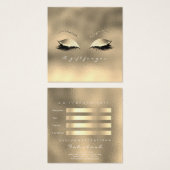 Geschenkgutschein Glas Metallic Gold Lashes Makeup (Vorne & Hinten)